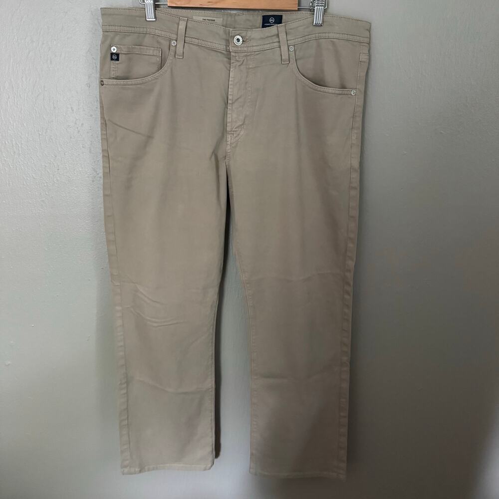 AG Adriano Goldschmied The Protege Beige Straight Pant Size 36x31